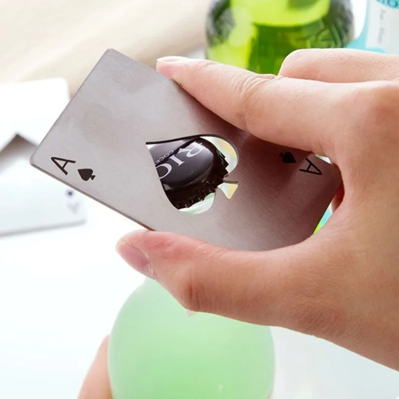 Imagem do produto Abridor de Garrafas Carta Baralho Aço Ás de Espada Luxo