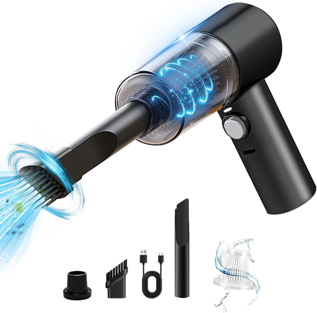 Mini Aspirador de Pó e Soprador Portátil Sem Fio 2 em 1 USB Recarregável Bivolt