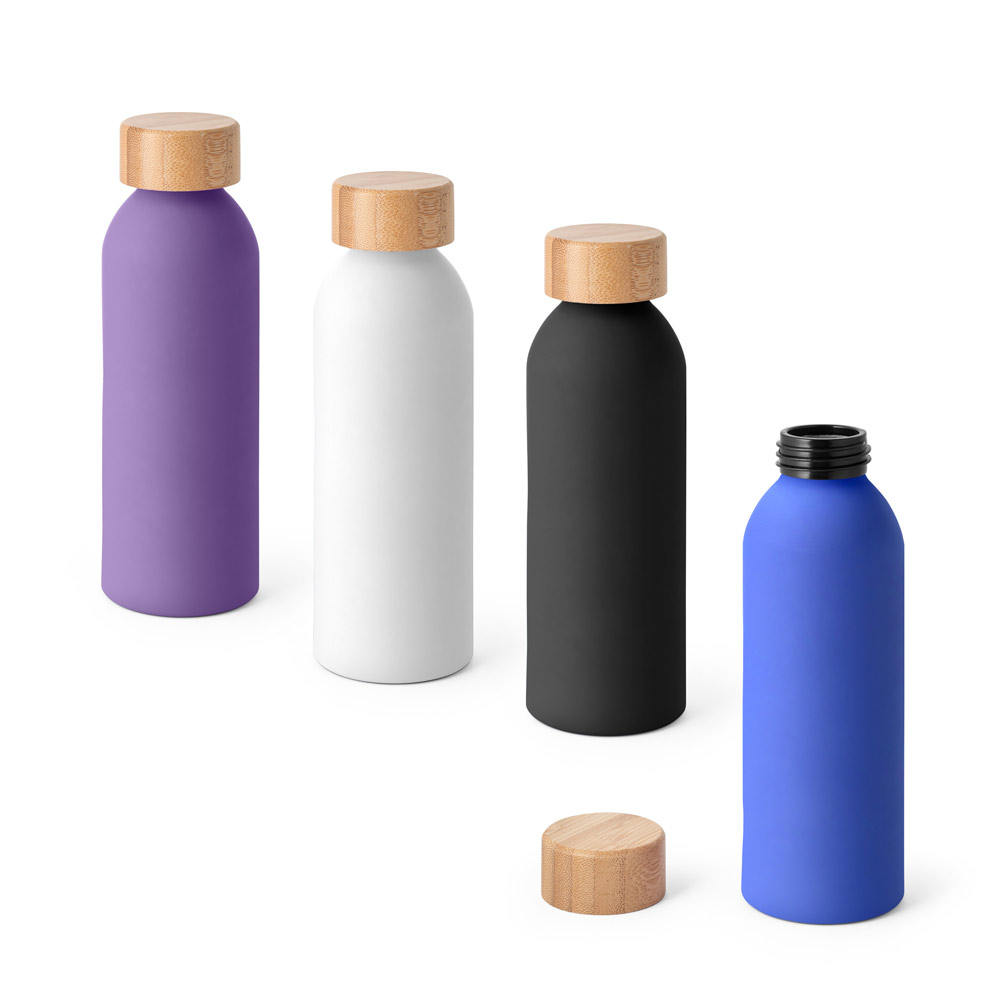 Imagem do produto Garrafa Em Alumínio Com Tampa Em Bambu 550 ml