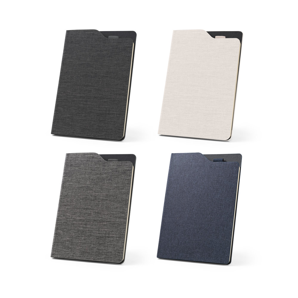 Caderno tecido poliéster 100% reciclado (100% rPET)