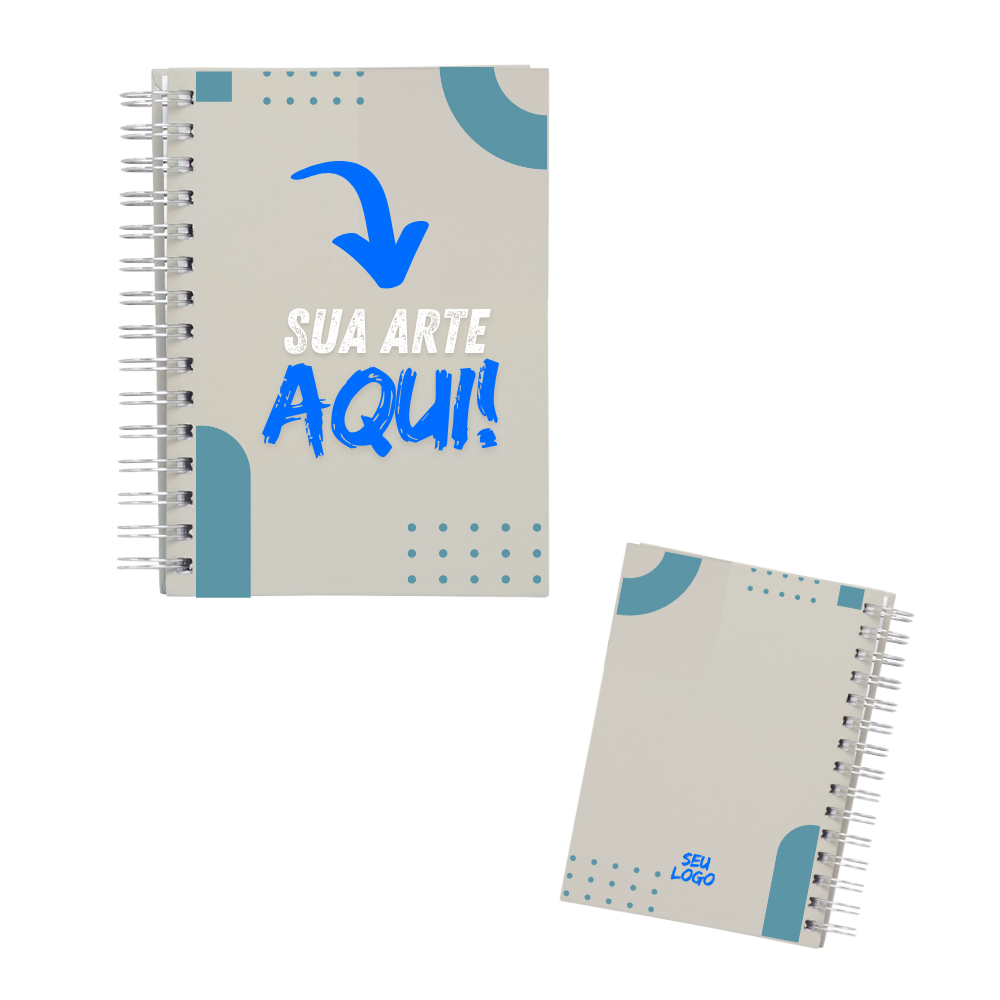 Caderno Wire-O Fosco 15 x 21 cm – Capa Personalizável