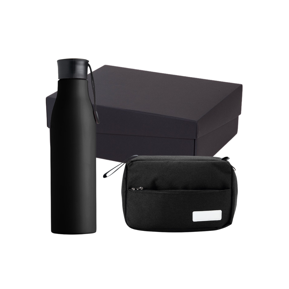 Kit Necessaire e Garrafa Inox 800ml