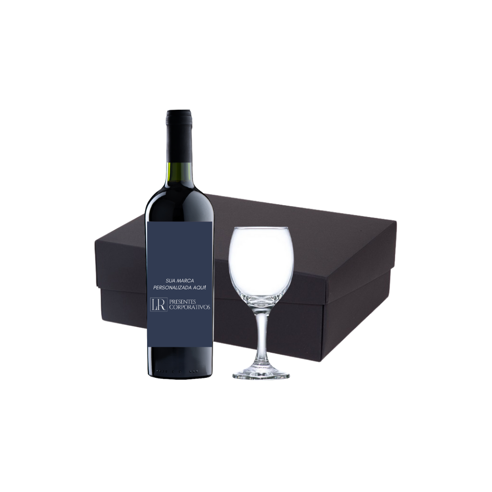 Kit Vinho 750ml e 1 Taça de Vidro